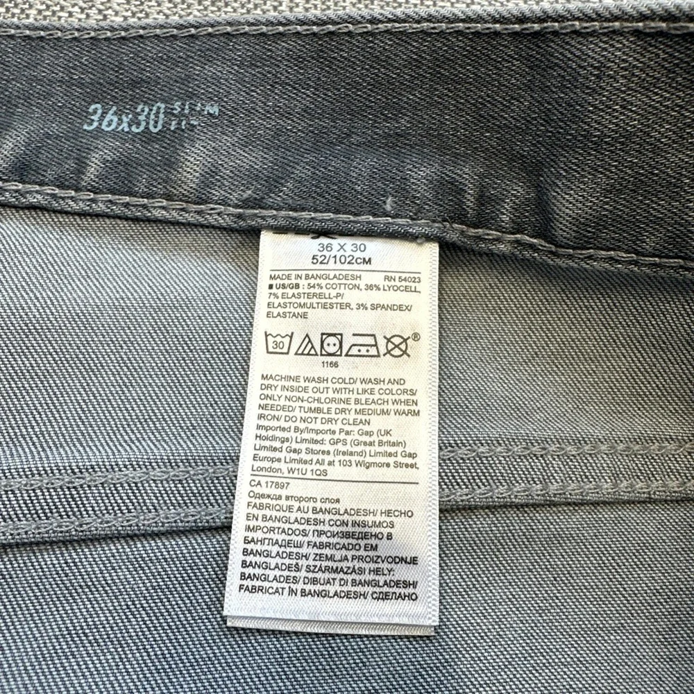 New Banana Republic Traveler Slim Fit‎ Jeans 36x30 Mid Rise Grey Denim Stretch